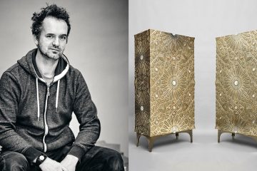 erwan boulloud - designer - sculpteur de mobilier - savoir faire francais - cabinet oriental en laiton massif, inox et cabochons de cristal de roche- signatures Singulières Magazine - magazine digital des talents français