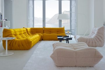 Signatures Singulières Magazine. Collection de Mobier de Ligne Roset. Canape Togo.