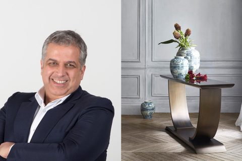 Hugues Chevalier - Frédéric Taieb - Mobilier art déco - console en métal finition bronze - savoir faire Français - Signatures Singulières Magazine - magazine digital des talents français