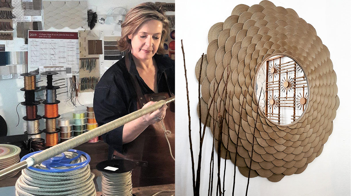 veronique de soultrait - art decoratif - miroir en corde - technique de tressage - Singulières Magazine - le magazine digital des talents français
