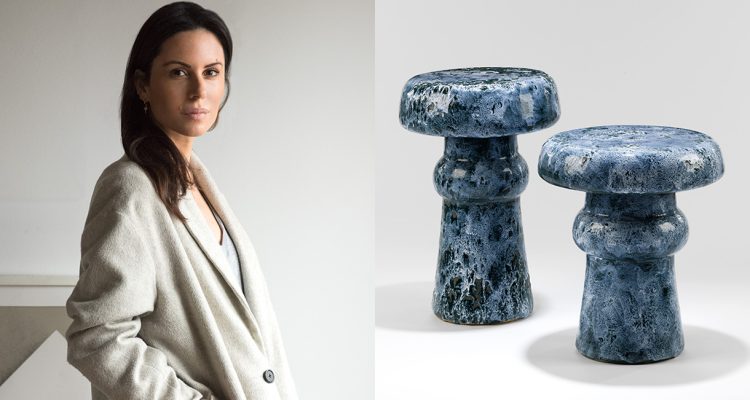 table d'appoint en céramique - Emma Donnersberg - signatures singulieres