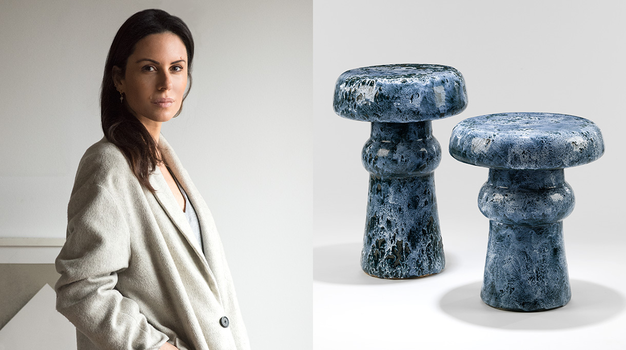 table d'appoint en céramique - Emma Donnersberg - signatures singulieres