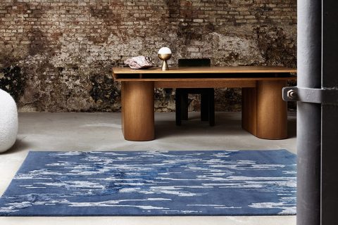 signatures singulieres - tapis bleu