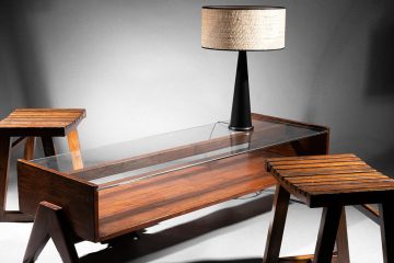 Pour la galerie - lampe a poser contemporaine